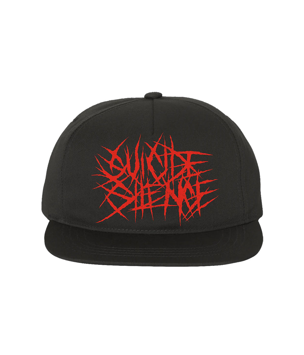 Suicide Silence Red OG Logo Embroidered Snapback Hat (Black)