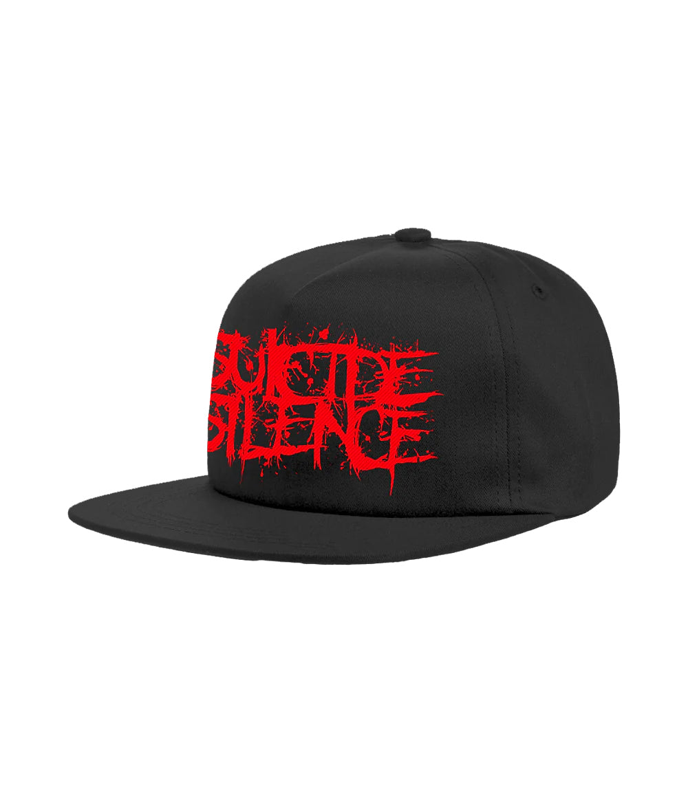 Suicide Silence Red Logo Embroidered Snapback Hat (Black)