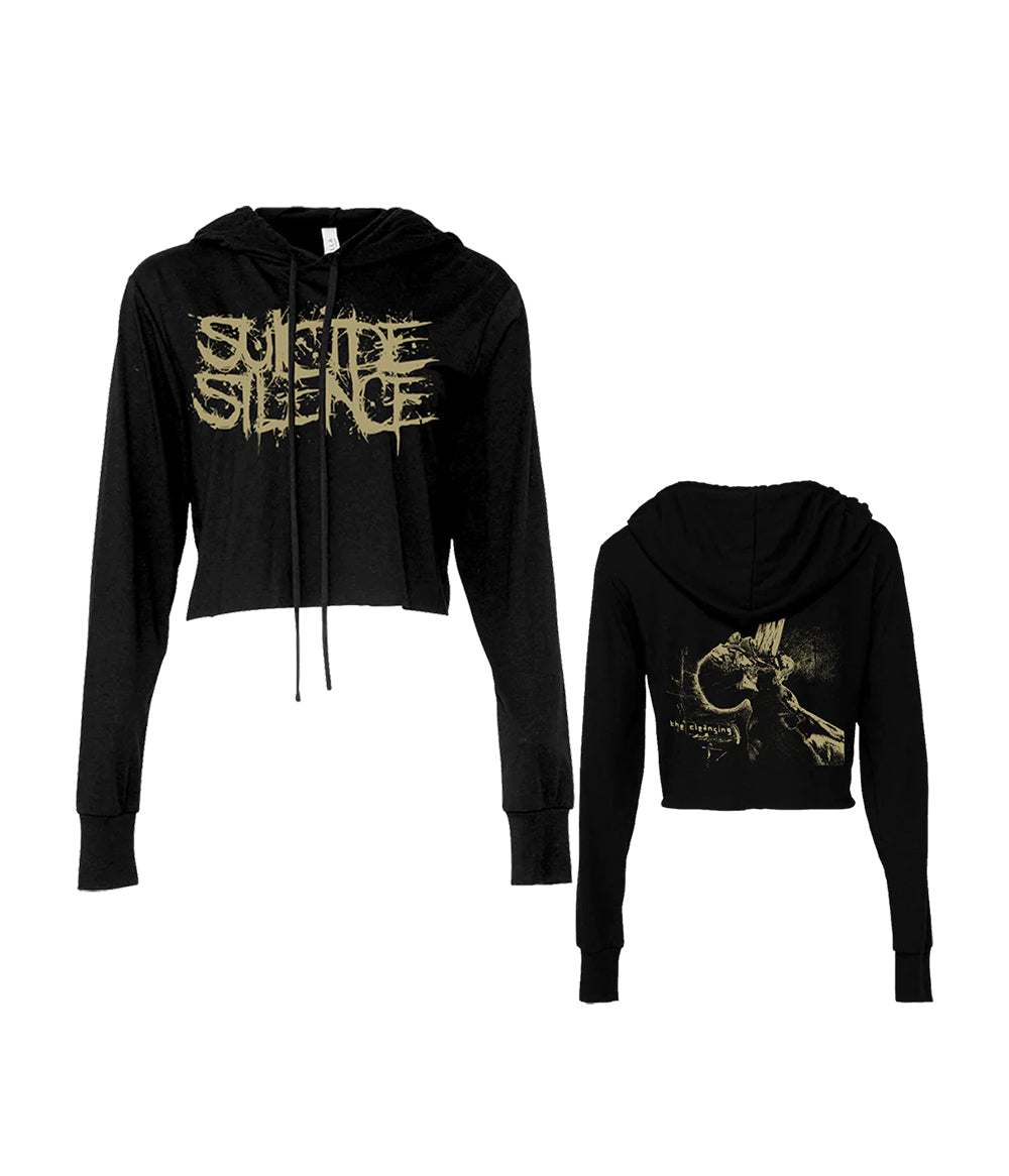 Suicide Silence The Cleansing Women's Crop Hoodie (Black)