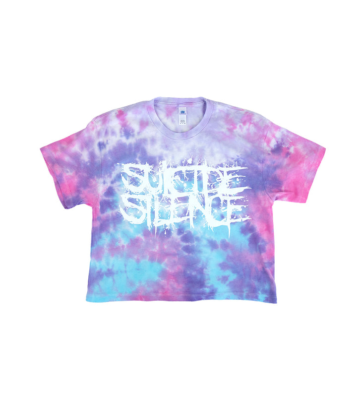 Suicide Silence Cotton Candy Womens Tie Dye Crop Top Shirt
