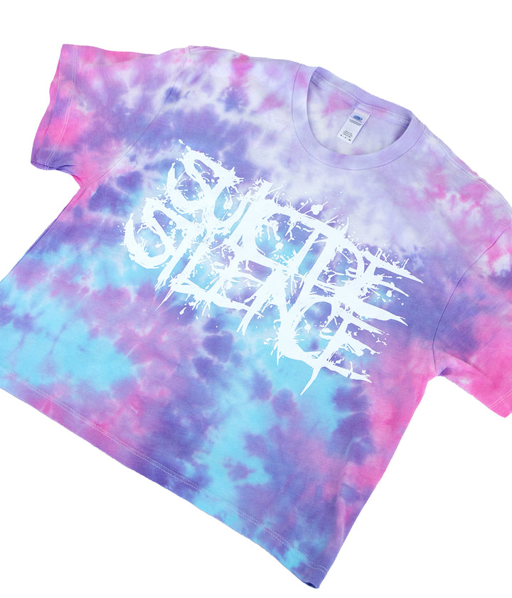 Suicide Silence Cotton Candy Womens Tie Dye Crop Top Shirt