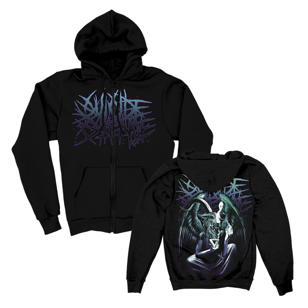 Baphomet Zip Up Hoodie (Black)