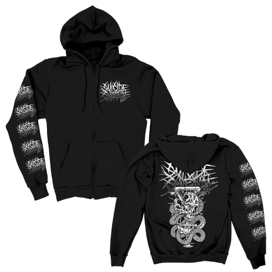 Skull Chalice Zip Up Hoodie (Black)