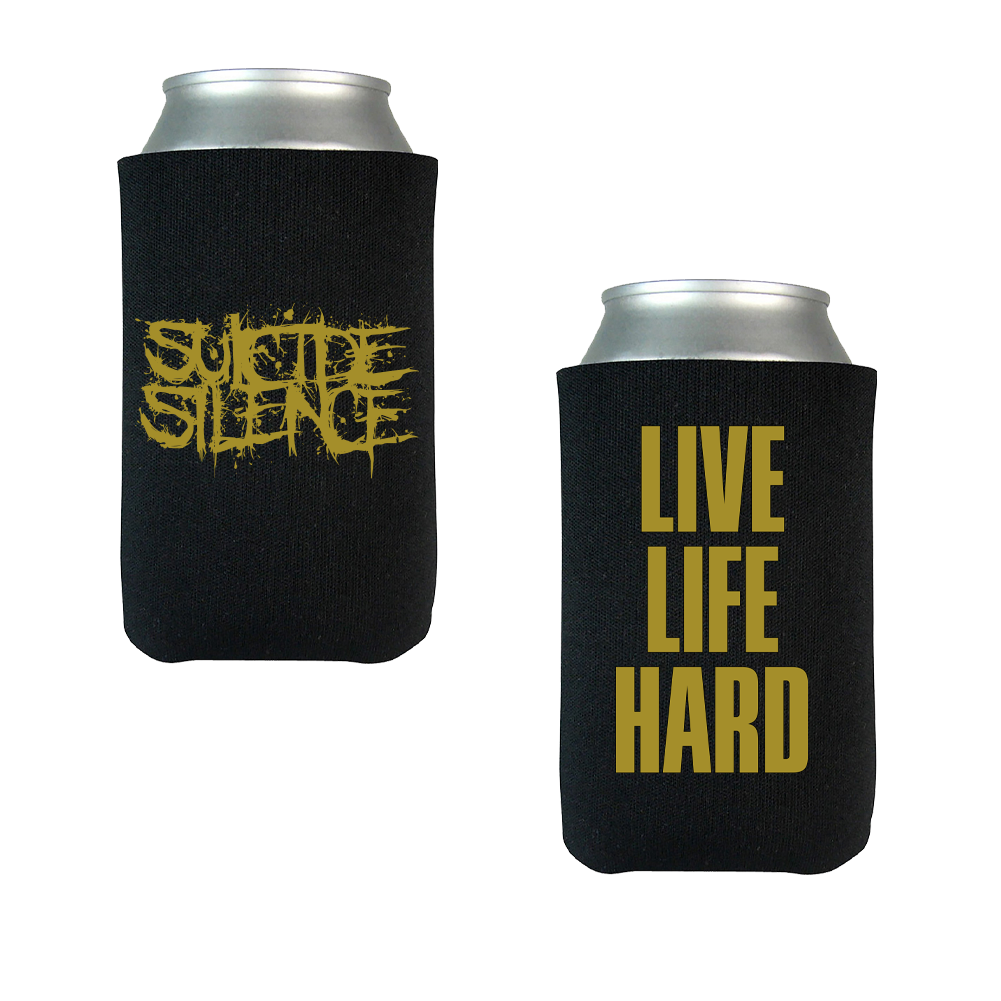 Live Life Hard Koozie (Black)